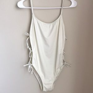 Solid & Striped “Lily” White One-Piece Swimsuit